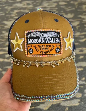 Custom Morgan Wallen Hat Brown thumbnail 1
