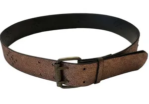 NWOT Copper Metallic Studded Leather Belt thumbnail 1