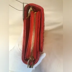 Badgley Mischka Red Wallet Crossbody Bag, Red, NWT thumbnail 5