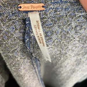 Free People Harley Pant Womens Large Jacquard Blue‎ Gold Geometric Drawstring thumbnail 10