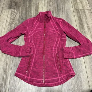 Lululemon pink Define Diamond Jacquard‎ Berry Rumble Jew Magenta jacket size 4 thumbnail 1