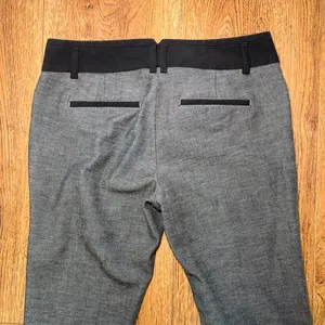 Express‎ Columnist Gray Stretch Dress Pants Black Trim Size 4R Corpcore Y2K work thumbnail 9