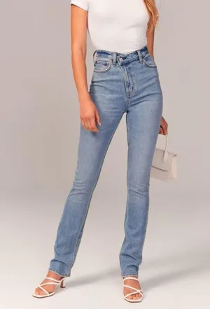 NWT Abercrombie and Fitch Curve Love Ultra High Rise 90s Slim Straight thumbnail 5