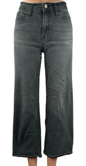 GAP 1969 Women's Black Gray Wide Leg High Waisted Denim Jeans Pants Size 24 thumbnail 1