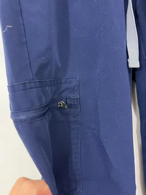 FIGS XXS Navy Blue Jogger Drawstring Scrubs Pants with Pockets thumbnail 3