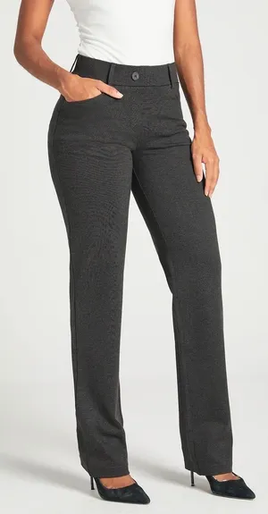 Betabrand Dress Pant Yoga Pants Charcoal Gray Straight Leg Work‎ Office Mens M thumbnail 1