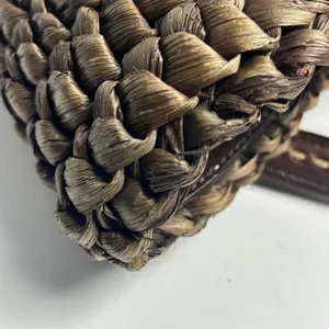 Juicy Couture Y2K Woven Straw Nautical Anchor Charm Tote Bag Brown thumbnail 8
