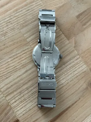 Seiko Very Rare Watch Stainless Steel Bracelet Case White Dial Date Window thumbnail 12
