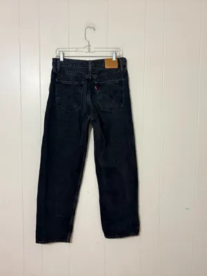 Levi’s Dad Jeans Women’s 29 Black High Rise Straight Leg 100% Cotton thumbnail 7