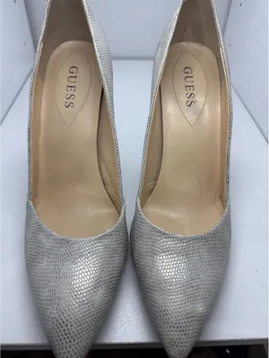 Guess Stiletto Heels in Chic Silver Snake Print - 4.5" Heel thumbnail 3
