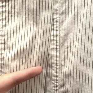 Madewell Oxford Panel‎ Split Back Tee Shirt Navy Blue Pinstripe Size Large thumbnail 3