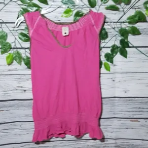 Free People ruffled elastic waist embroidered top thumbnail 5