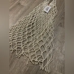 12th Tribe Bitter Sweet Pearl Overlay Dress Cover Up Sheer Festival One Size thumbnail 3