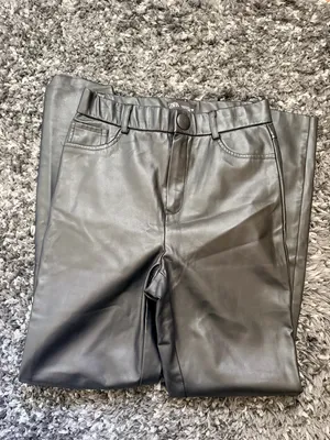 Zara Black Faux Leather Skinny Jeans thumbnail 2