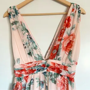 Lulu’s Garden Meandering Maxi Dress Blush Floral NEW WITH TAGS Small thumbnail 12