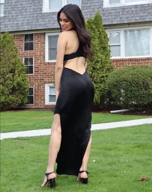 Zara Open Back Satin Dress thumbnail 2