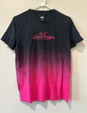 Hollister Black/Pink Ombré Tee thumbnail 1