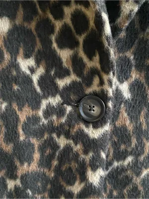 Dip wool blend dress coat leopard animal print fall winter midi length over coat thumbnail 6