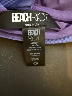 Beach Riot Lilac Textured Blair Bikini Top with Underwire thumbnail 7
