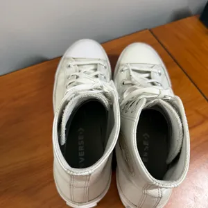 Converse Chuck Taylor All Star High Lift Platform Sneaker Shoe‎ Off White W9 thumbnail 7