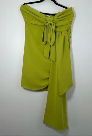 Lena x Revolve Women’s Green Strapless Mini Dress Size L thumbnail 1