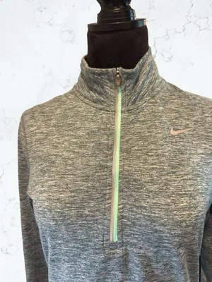 NIKE Dri-FIT Element 1/4 Zip Running Pullover Gorpcore Heather Green Space Dye S thumbnail 3