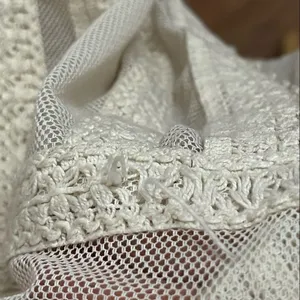 Abercrombie & Fitch Boho Cream Lace and Crochet Tank Dress L thumbnail 8
