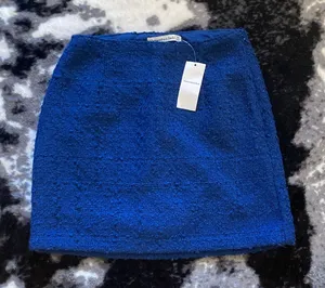 Abercrombie Cobalt Blue Tweed Skirt thumbnail 1