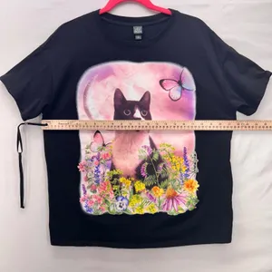 Wild Fable Cat Floral Butterfly Shirt Black‎ Small thumbnail 12