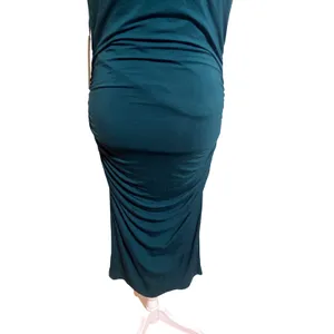 Halogen Ruched Midi Dress Womens Medium Teal New Mock Neck Sleeveless thumbnail 12