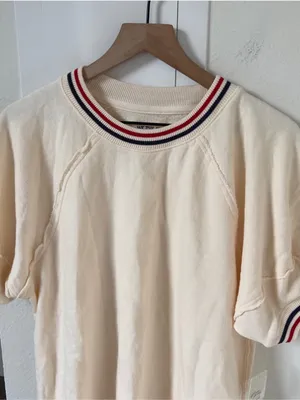NWT Free People We The Free It's Official Pullover Shirt in Tea Combo thumbnail 6