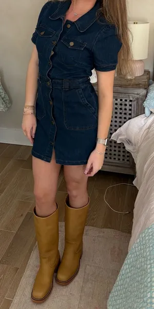 Boutique Denim Dress thumbnail 1