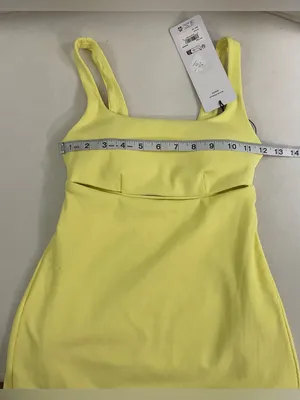 Alo Yoga NWT Slice Tennis in Sunshine Yellow Shorts Underneath Size XS thumbnail 8