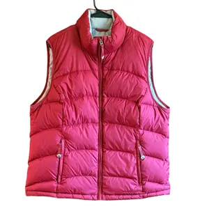 LL Bean Womens XL Burgundy Goose Down Puffer Vest Pockets Gorpcore Excellent thumbnail 2