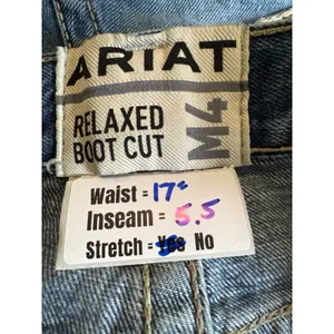 Ariat‎ M4 Relaxed Boot Cut Denim Shorts Medium Wash Distressed Raw Hem 32/34 thumbnail 3