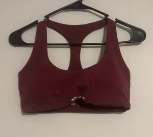 Amazon burgundy sports bra Red thumbnail 1