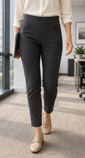 89th‎ & Madison Womens Dark Charcoal Pull On Tapered Stretch Pants Size S thumbnail 1