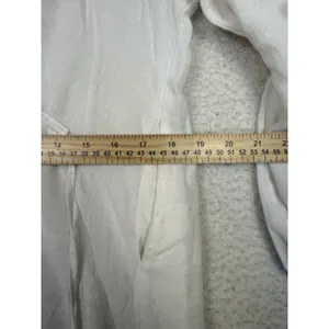 Free People Dress Small‎ Womens White Boho Peasant Ruffle Hem Lace Trim Festive thumbnail 5
