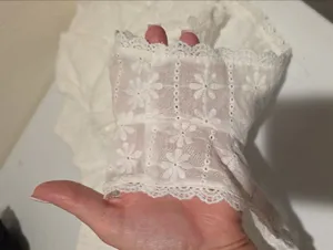 White Eyelet Layered Skort with Ruffle Details thumbnail 5