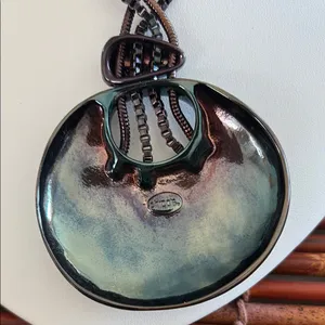 Chico's Black Pendant  Modern Necklace thumbnail 3