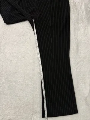 Maeve Anthropologie Margot Kick-Flare Cropped Pinstripe Pants Black thumbnail 13