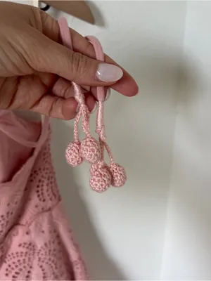 Farm Rio Blush Pink Palm Tree Eyelet Midi Dress in Pink thumbnail 6