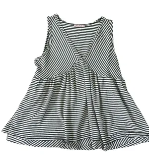 Ces Femme Black and White Striped Sleeveless Tank thumbnail 1