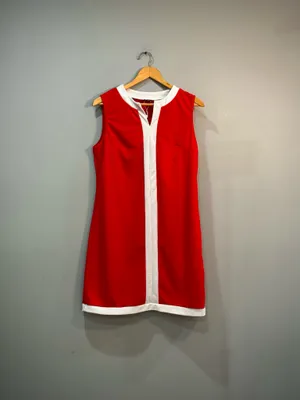 Red/White Emery Rose Contrast Color Mini Dress Size L Like New thumbnail 4