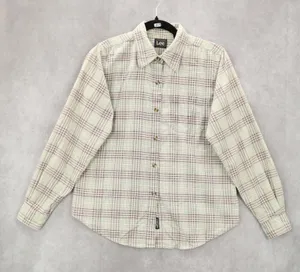 Lee Green Flannel Plaid Long Sleeve Button‎ Up Western Cotton Work Vintage Small thumbnail 1
