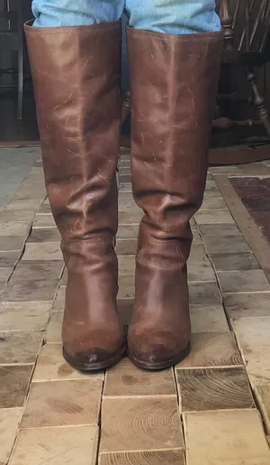 Leather knee high boots Brown Size 9.5 thumbnail 3