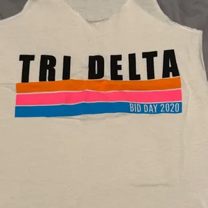 Alternative Cream Tri Delta 2020 Bod Day Sorority Tank Top (S) thumbnail 4