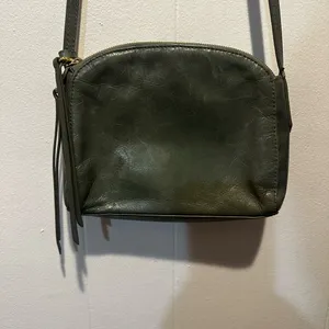 Vintage Hobo crossbody‎ leather purse in light teal/sage thumbnail 12
