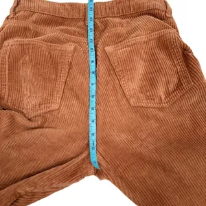 Reformation High Rise Corduroy Crop Flare Pants Frayed‎ Hem High Rise Brown 28 thumbnail 8