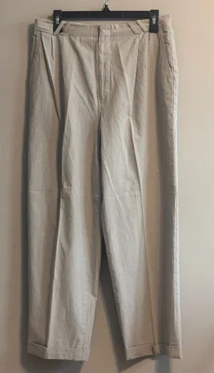 Vintage Gator of Florida Pants Women’s 16 Beige High Rise Cotton Cuffed thumbnail 1